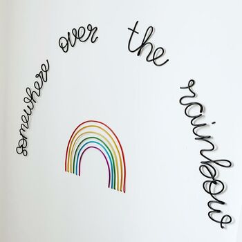 'Somewhere Over The Rainbow' Wire Wall Art, 2 of 8
