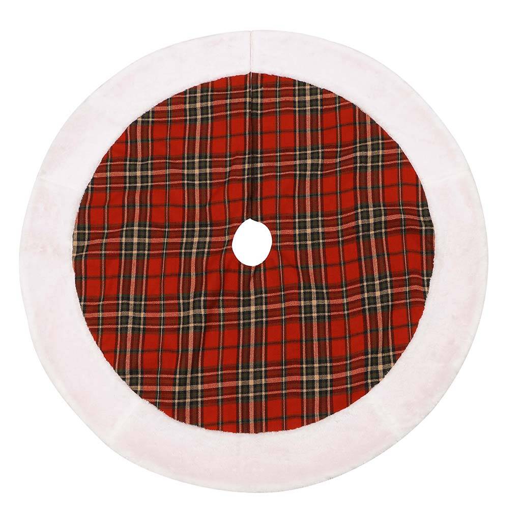 Traditional Tartan Fabric Christmas Tree Skirt By Dibor ...