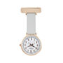 Rose Gold And Grey Leather Nurse Fob Watch, thumbnail 3 of 6