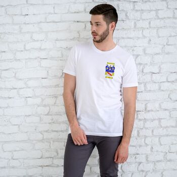 Personalised T Shirt With Small Coat Of Arms, 7 of 12