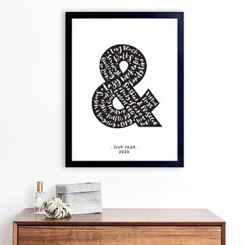 Personalised Anniversary Print 'Our Year', 2 of 8