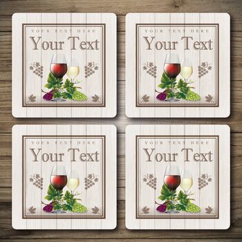 Personalised Bar Runner And Coasters Wine Bar, 2 of 8