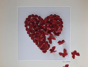 Ruby Wedding Anniversary Framed 3D Butterfly Heart, 5 of 10