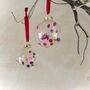 Set Of Six Red And Purple Christmas Baubles Tree Decoration Christmas Ornaments, thumbnail 7 of 7