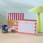 2025 Desk Calendar | Checks And Stripes, thumbnail 1 of 6