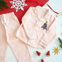 Liberty Of London Christmas Tree Children's Classic Pyjamas Pink, thumbnail 1 of 8