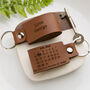 Personalised Vegan Leather Calendar Date Keyring, thumbnail 1 of 5