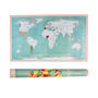 Large Scratch World Map Print 87x52cm, thumbnail 1 of 5