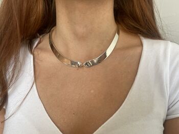 Sterling Silver Choker Necklace With Twist, 4 of 6