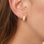 Gold Vermeil Crystal Reversible Hoop Earrings, thumbnail 3 of 12