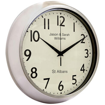 Personalised Message Modern Clock, 2 of 4