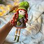 Handmade Curly Ginger Hair Crochet Doll For Kids, thumbnail 6 of 11