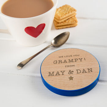 Coloured 'Best Dads Become Grandad' Coaster, 7 of 8