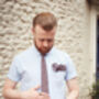 Dancys Mens Purple Floral Slim Style Tie, thumbnail 4 of 10