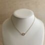 Dainty 18 K Iridescent Clover Pendant Necklace, thumbnail 2 of 4
