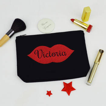 Personalised 'Lips' Make Up Purse, 2 of 2