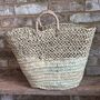 Lattice Detail Handmade Moroccan Straw Basket, thumbnail 4 of 4