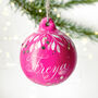 Personalised Ceramic Handwritten Name Bauble, thumbnail 3 of 8