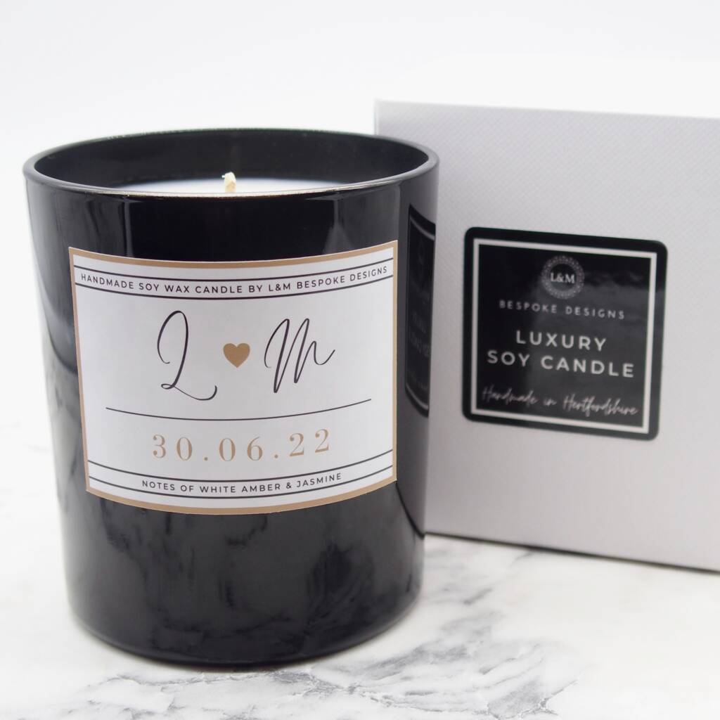 Engagement Personalised Candle Gift By L&M Bespoke Designs