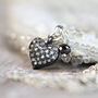 Black Diamond Tiny Heart Necklace, thumbnail 3 of 8