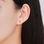 Mismatched Card Suit Spade With King Stud Earrings In Sterling Silver, thumbnail 7 of 12