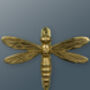 Brass Dragonfly Door Knocker Brass Finish, thumbnail 1 of 2