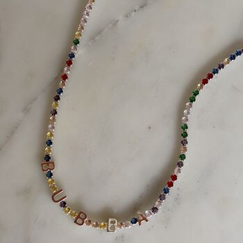 Custom Name Tennis Necklace, 4 of 8