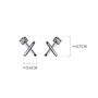 Birthday Kisses Sterling Silver Stud Earrings, thumbnail 5 of 8