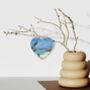 Carbis Bay Wooden Hanging Heart, Collage Art Of Cornwall, thumbnail 2 of 2