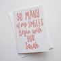 Personalised Smiles Quote Valentine's Card, thumbnail 2 of 3