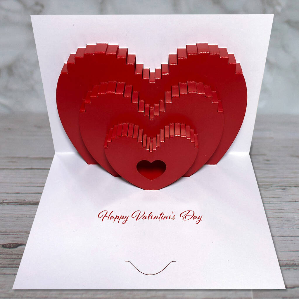 Heart Expanding Valentine's Pop Up Card By Paper Tango ...