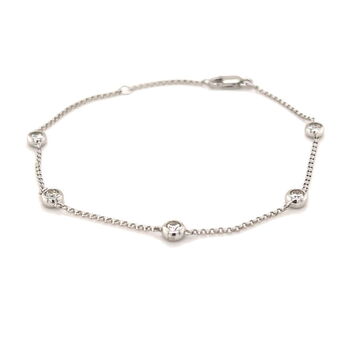 Nine Carat Rose Gold Quinate Diamond Bracelet, 3 of 3