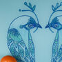 Lovebirds Aqua Turquoise Worktop Protector Cutting Board, thumbnail 3 of 9