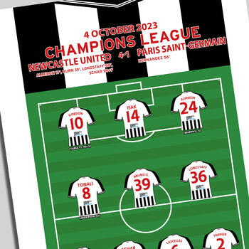 Newcastle United Vs Psg Champions League 2023 Print, 2 of 2