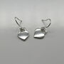Personalised Sterling Silver Heart Drop Earrings, thumbnail 4 of 7