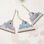 Handmade Stoneware Mountain Ornament: Snowy Peak Christmas Decoration, thumbnail 3 of 5