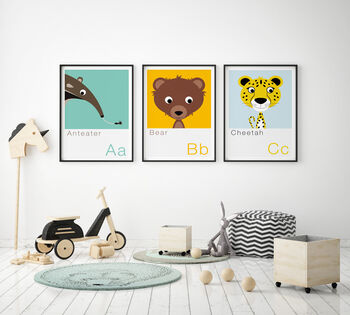 A Is For Anteater Children's Animal Alphabet Print, 3 of 3