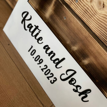 Personalised Wooden Wedding Photo Booth Frame, 2 of 3