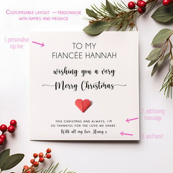 Personalised Christmas Card For Fiancée / Wife To Be, 2 of 6