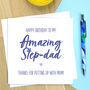 Funny Stepdad Birthday Card, thumbnail 1 of 3