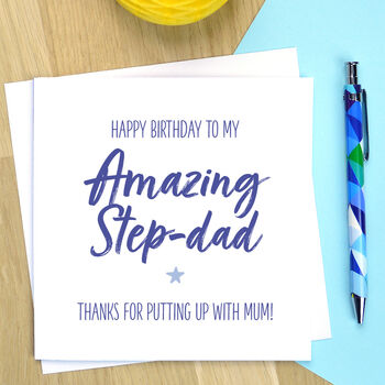 Funny Stepdad Birthday Card By Pink And Turquoise | notonthehighstreet.com