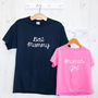 Personalised Embroidered Mother's Day T Shirt Set, thumbnail 2 of 9