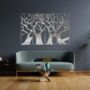 Modern Four Panel Metal Tree Wall Art Decoration, thumbnail 1 of 11