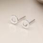 Sterling Silver Karma Circle Stud Earrings, thumbnail 4 of 8