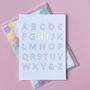'Hi' Alphabet Card With Confetti Envelope, thumbnail 2 of 3