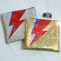 Glitter Lightning Bolt Clutch Bag, thumbnail 2 of 3