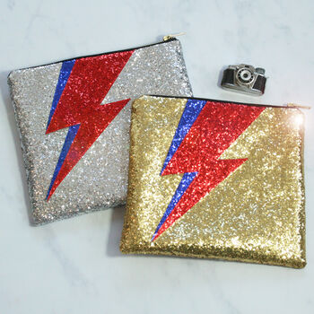 Glitter Lightning Bolt Clutch Bag, 2 of 3