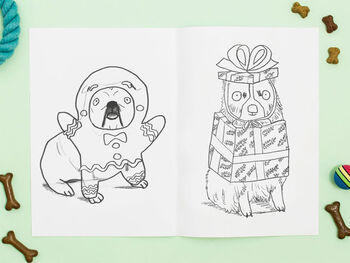 Christmas Doggy Dress Up Colouring Book, 6 of 9