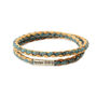 Personalised Cork Bracelet Natural/Blue Double Wrapped, thumbnail 4 of 7