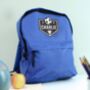 Personalised Football Blue Backpack, thumbnail 3 of 3